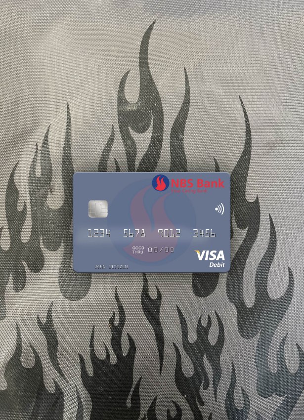 Download Malawi NBS Bank visa debit card photolook front Photoshop template